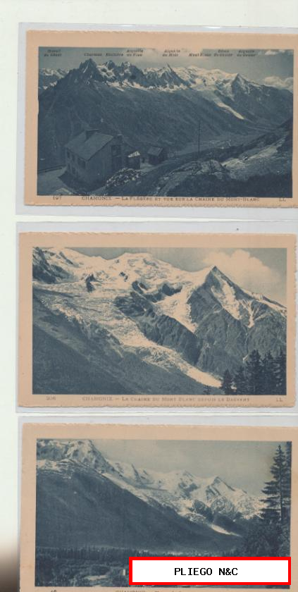 Chamonix-Lote de 3 postales