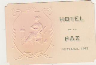 Felicitación de Año Nuevo. Hotel de la Paz. Sevilla 1912