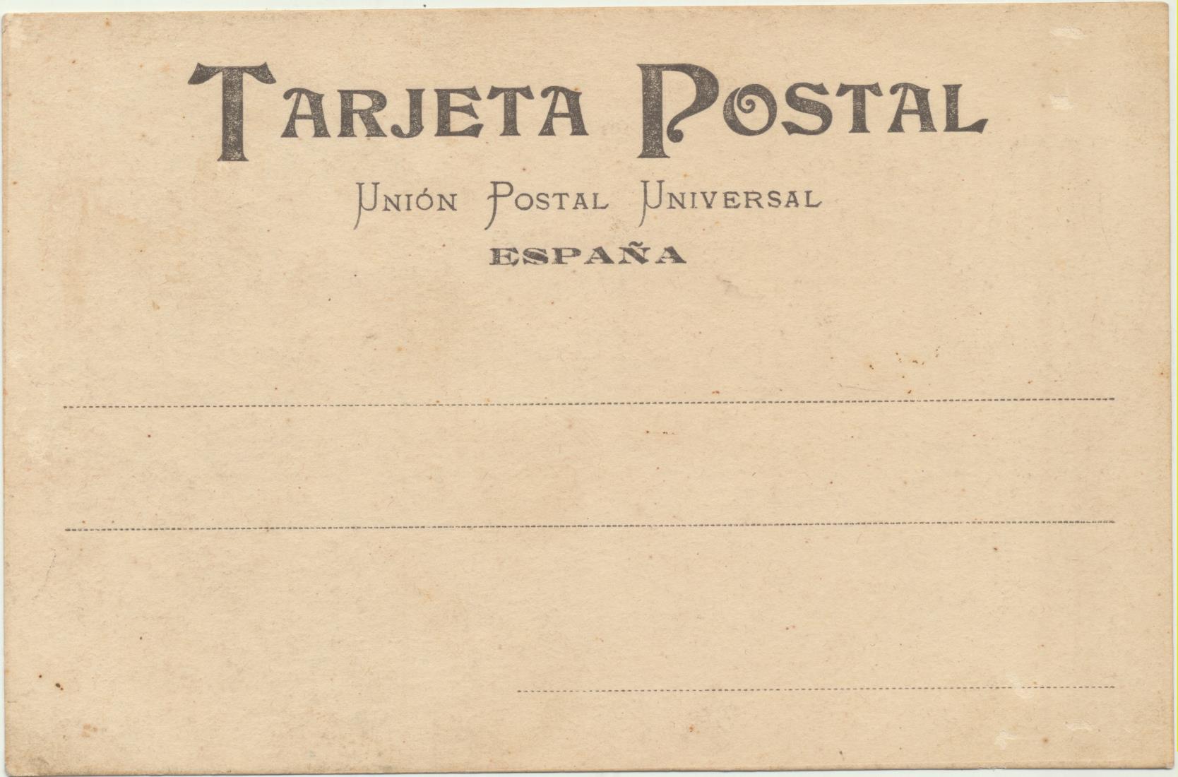 Postal. Dibujo original firmado por M. Sevilla. Anterior a 1905