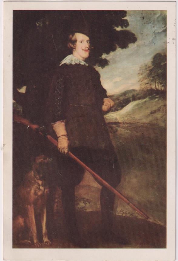 Velázquez. Felipe IV. Publicidad de Iberia. Franqueado y fechado en 1960