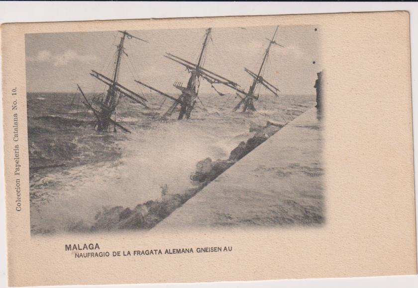 Málaga. Naufragio de la Fragata Alemana Geinesenau (15 Diciembre 1900)
