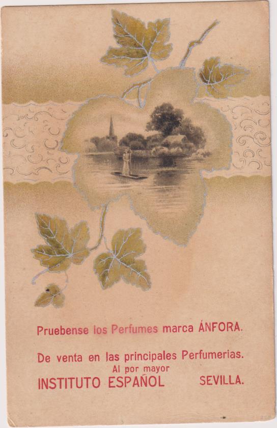 Postal. Perfumes Ánfora. Instituto Español, Sevilla. Principios Siglo XX