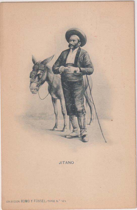 Postal. Gitano. Colección Romo y Fussel. Anterior a 1905
