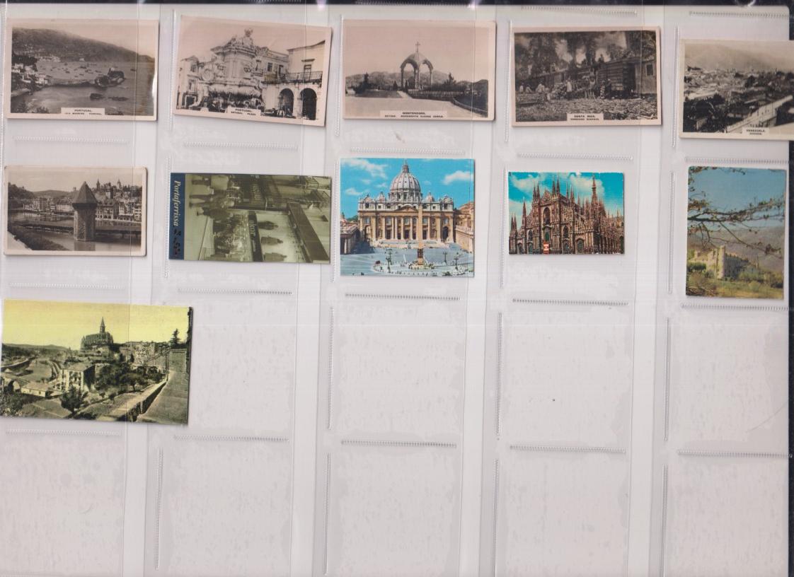 Lote de 11 pequeñas postales o fotos