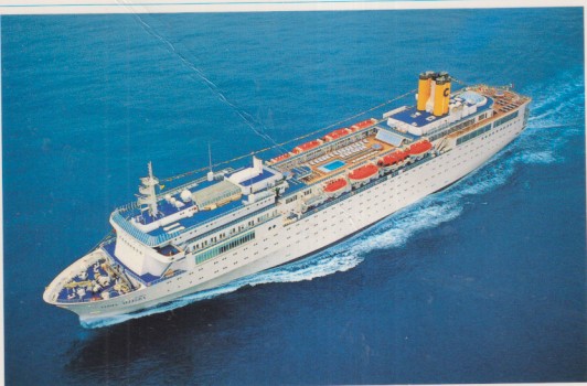 Postal (grande) Italiana. Costa Allegra. Arte Gráfica, Genova. Sin usar
