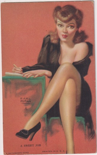 Pin Up- A Sweet Job. Mutoscope Card. Earl Moran. U.s.a. Sin usar