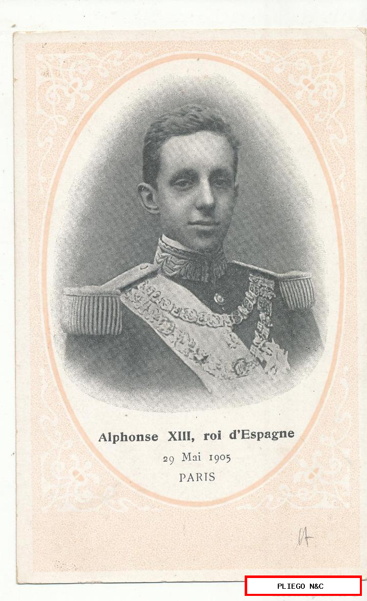 Alphonse xiii. Roi d´espagne. Paris, 29 mai 1905