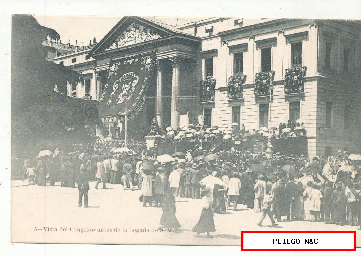 vista del congreso antes de la llegada de S.M. Fiestas reales de 1902