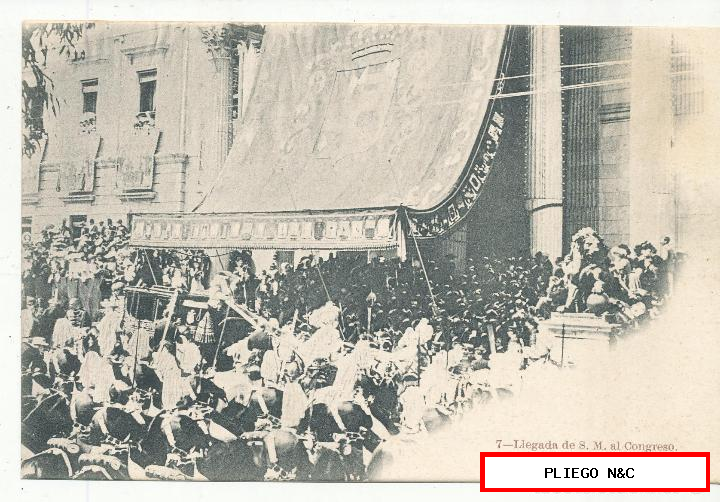 llegada de S.M. Al congreso. Fiestas reales de 1902