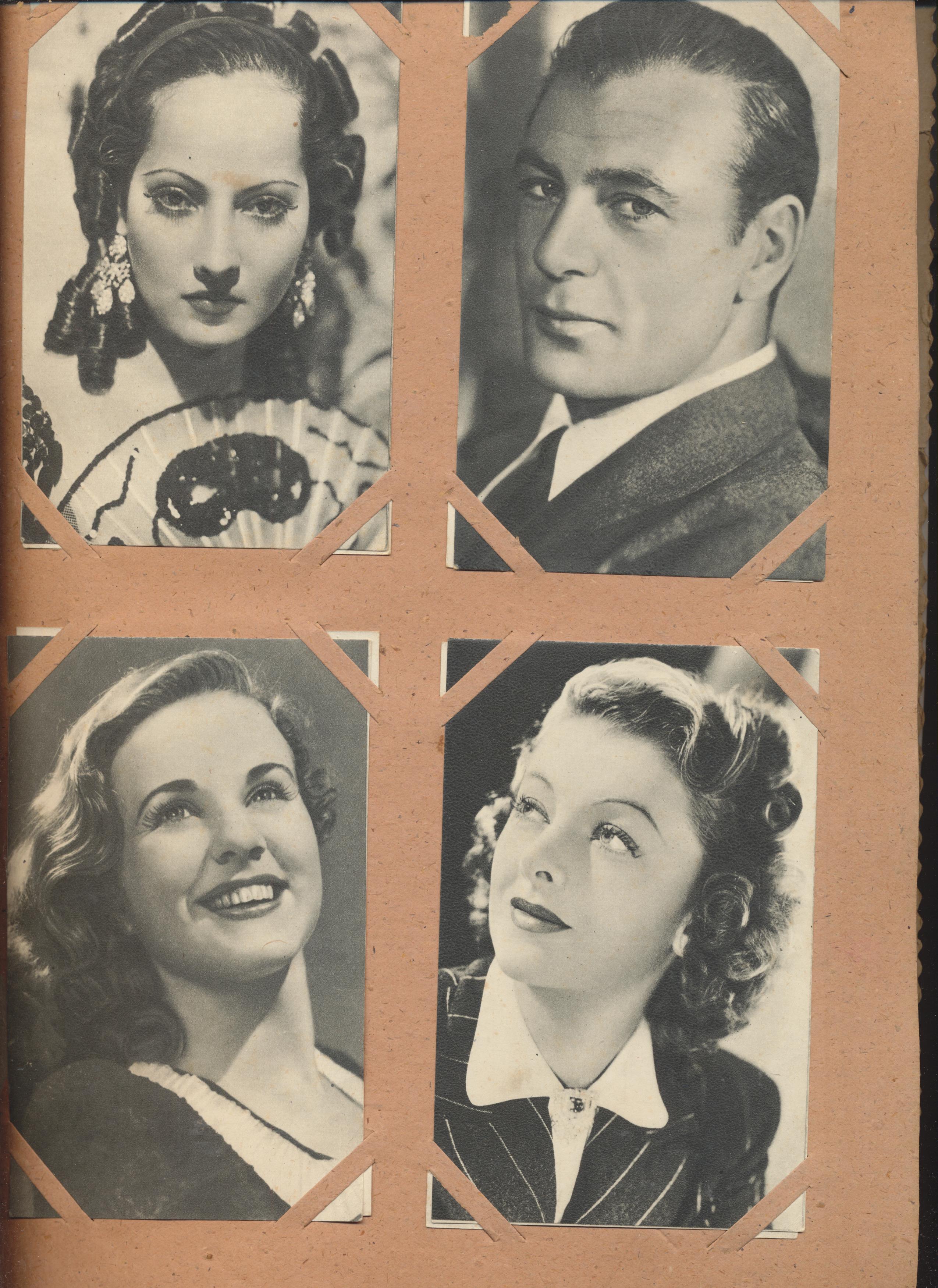 Álbum de Artistas Cinematográficos. Álbum con 112 postales de 120. 1940?