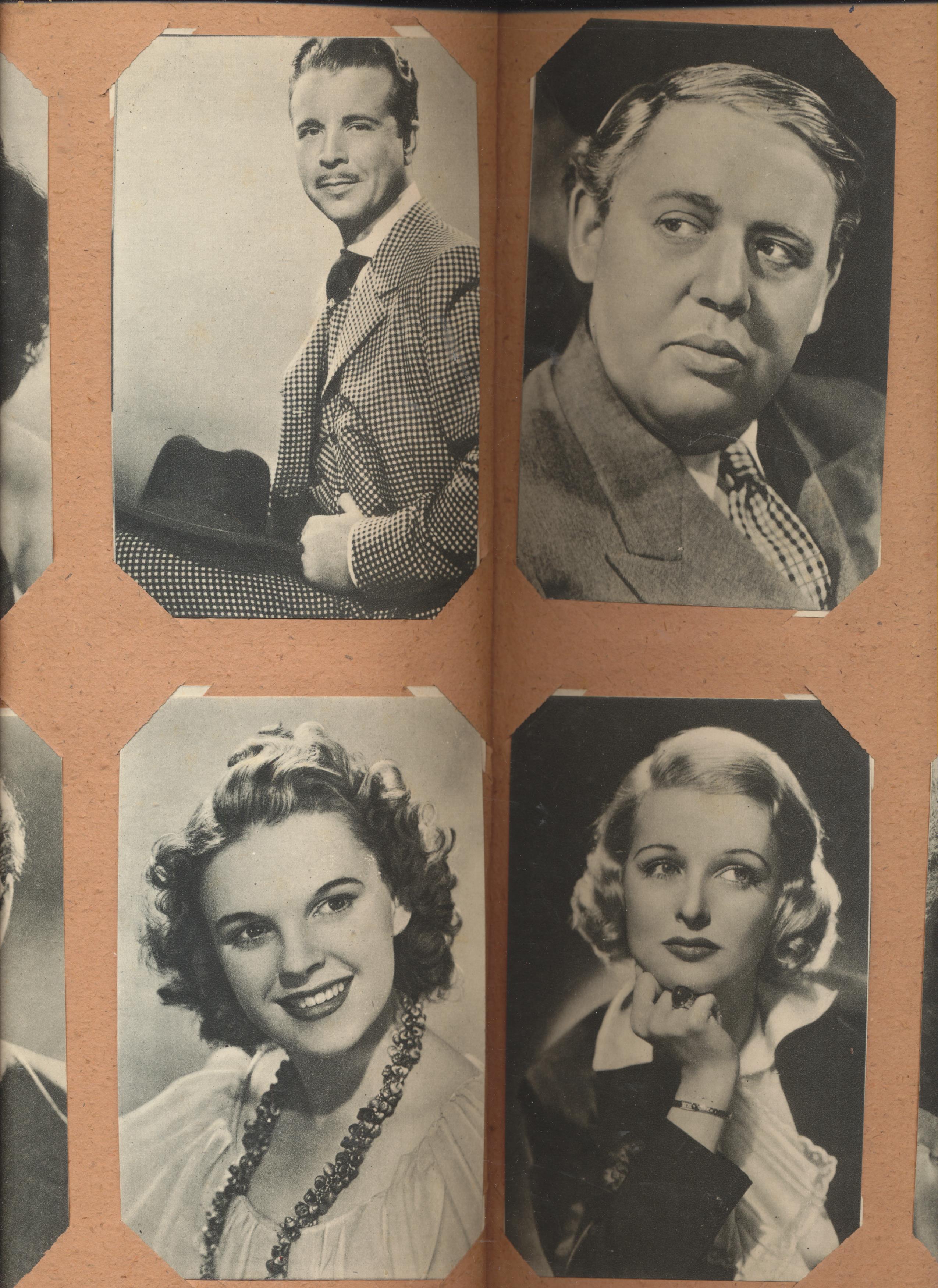 Álbum de Artistas Cinematográficos. Álbum con 112 postales de 120. 1940?