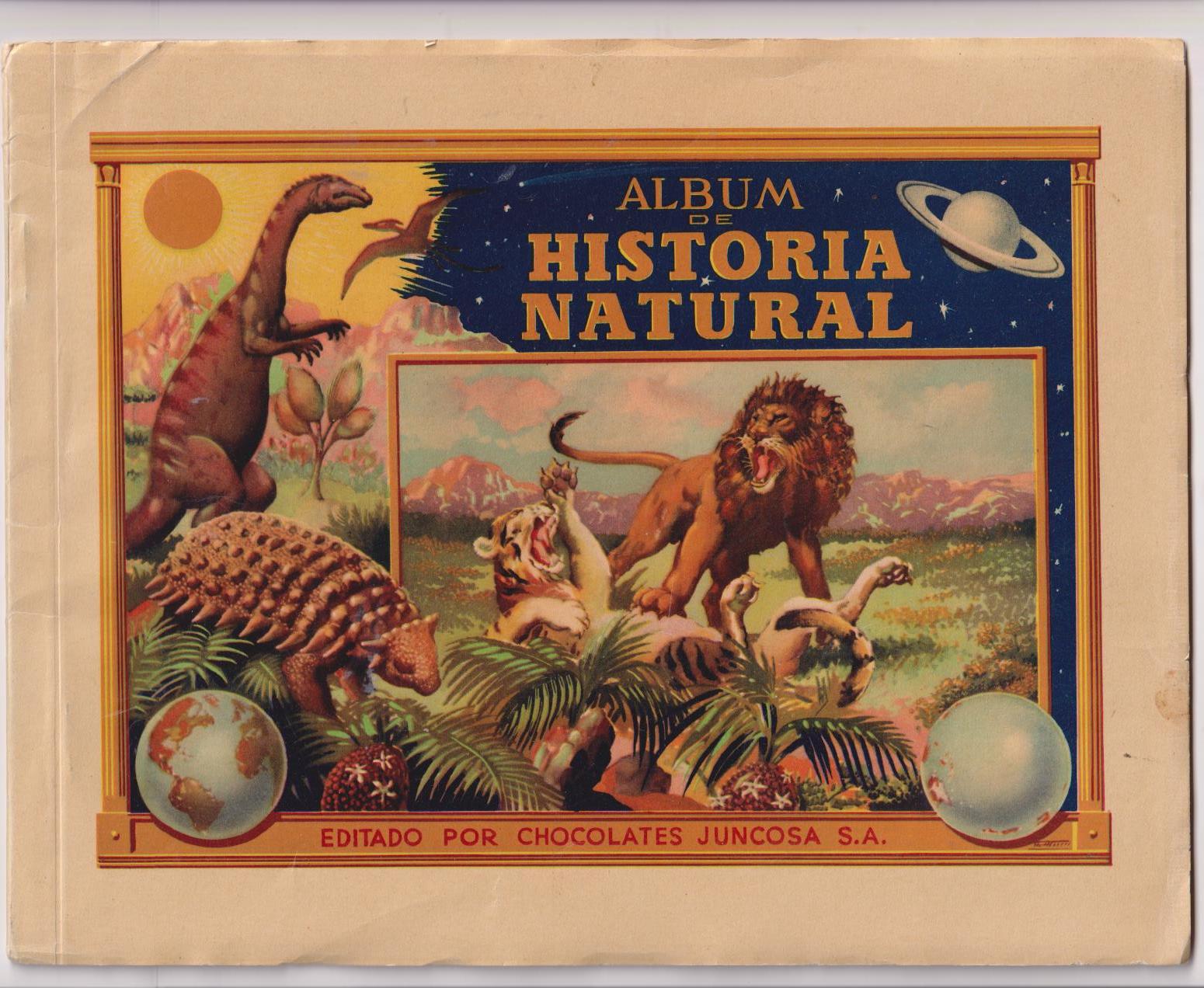 Álbum de Historia Natural. Tomo II. Europa Chocolates Juncosa 1958. Contiene 43 cromos