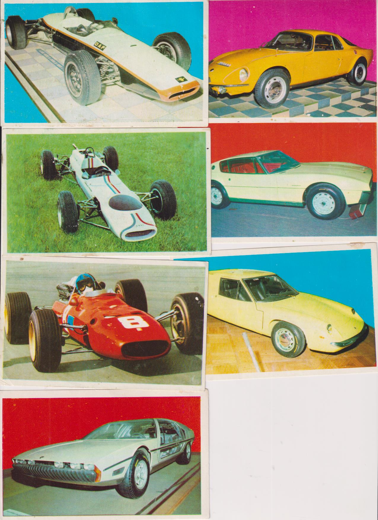 Auto Color. Bruguera, 1967, para Laboratorios Vita, 1969. Lote de 7 cromos: 192,193