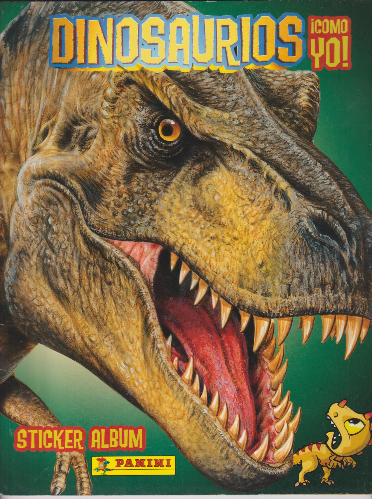 Álbum Dinosaurios. Panini. Álbum con 36 cromos