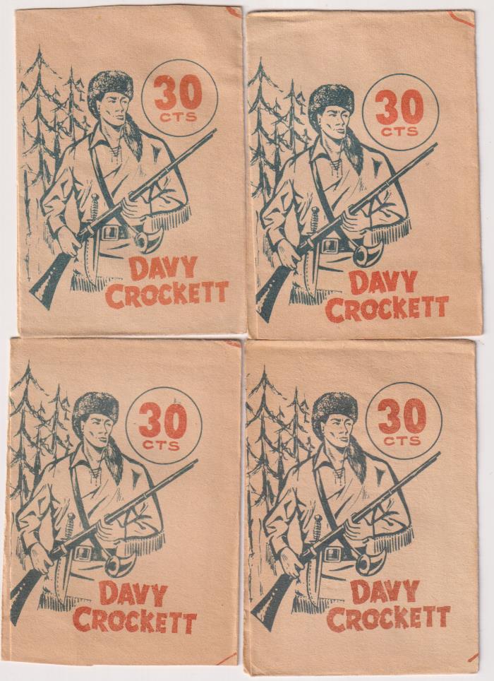Lote de 4 Sobres vacíos de Davy Crockett de Ruiz Romero