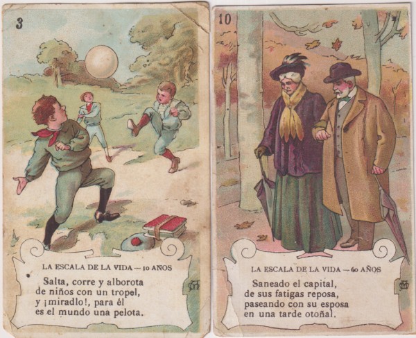 La escalada de la vida. Lote de 2 cromos: 3, 10. Chocolate Amatller