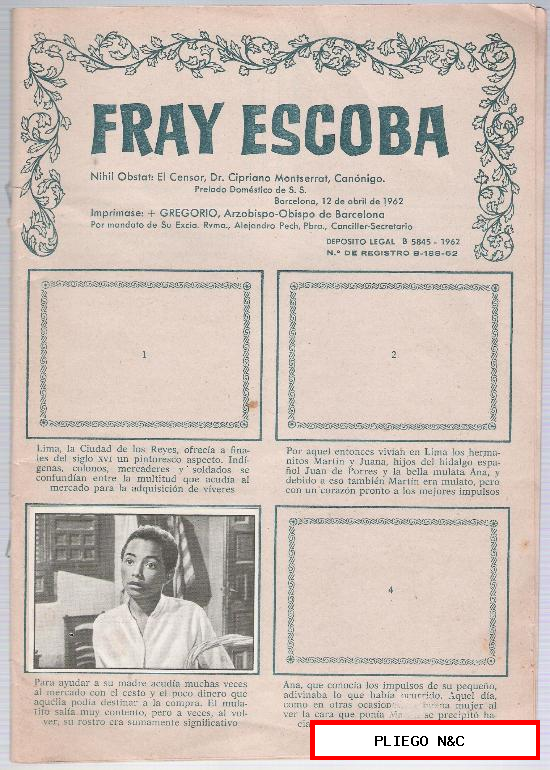 Fray Escoba. Bruguera 1962. Tiene 83 cromos y faltan portadas