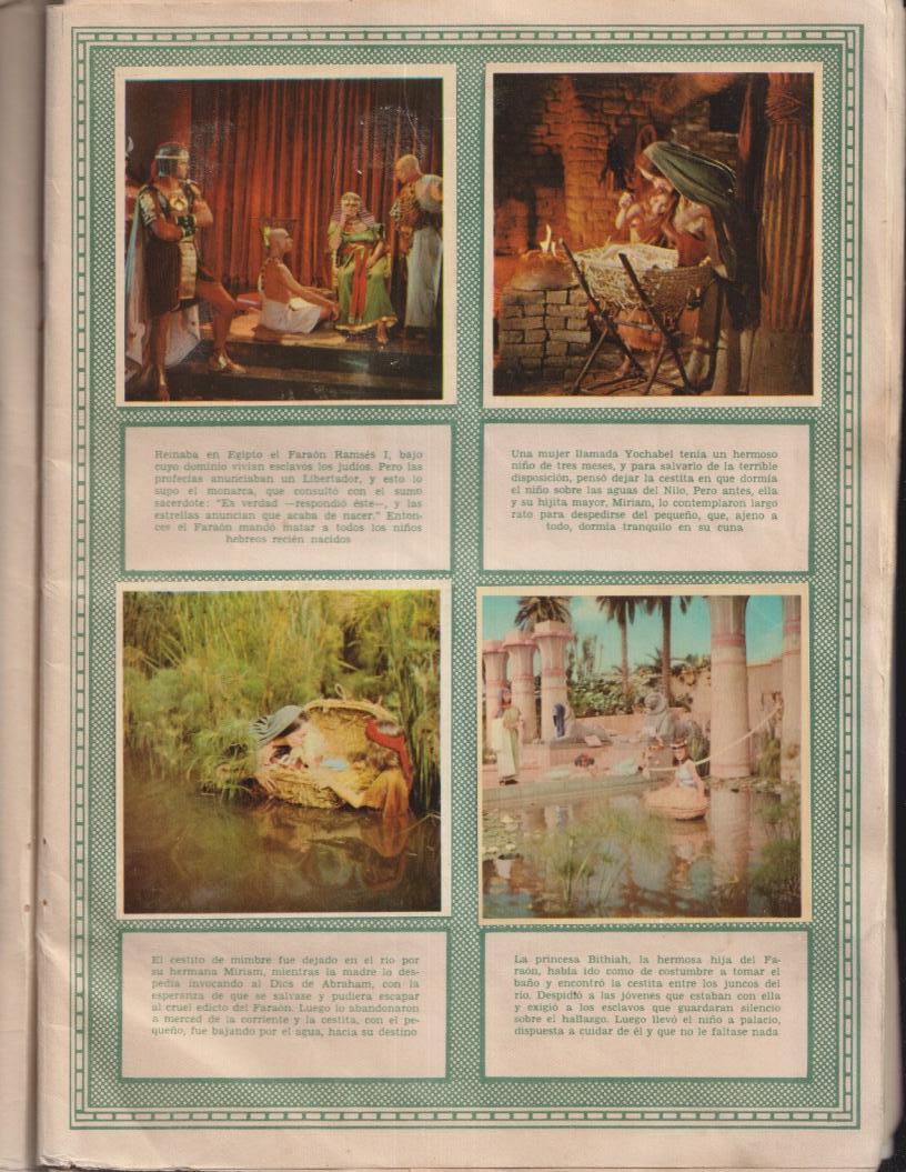 Los Diez Mandamientos 1959. Álbum con 70 cromos recuperables