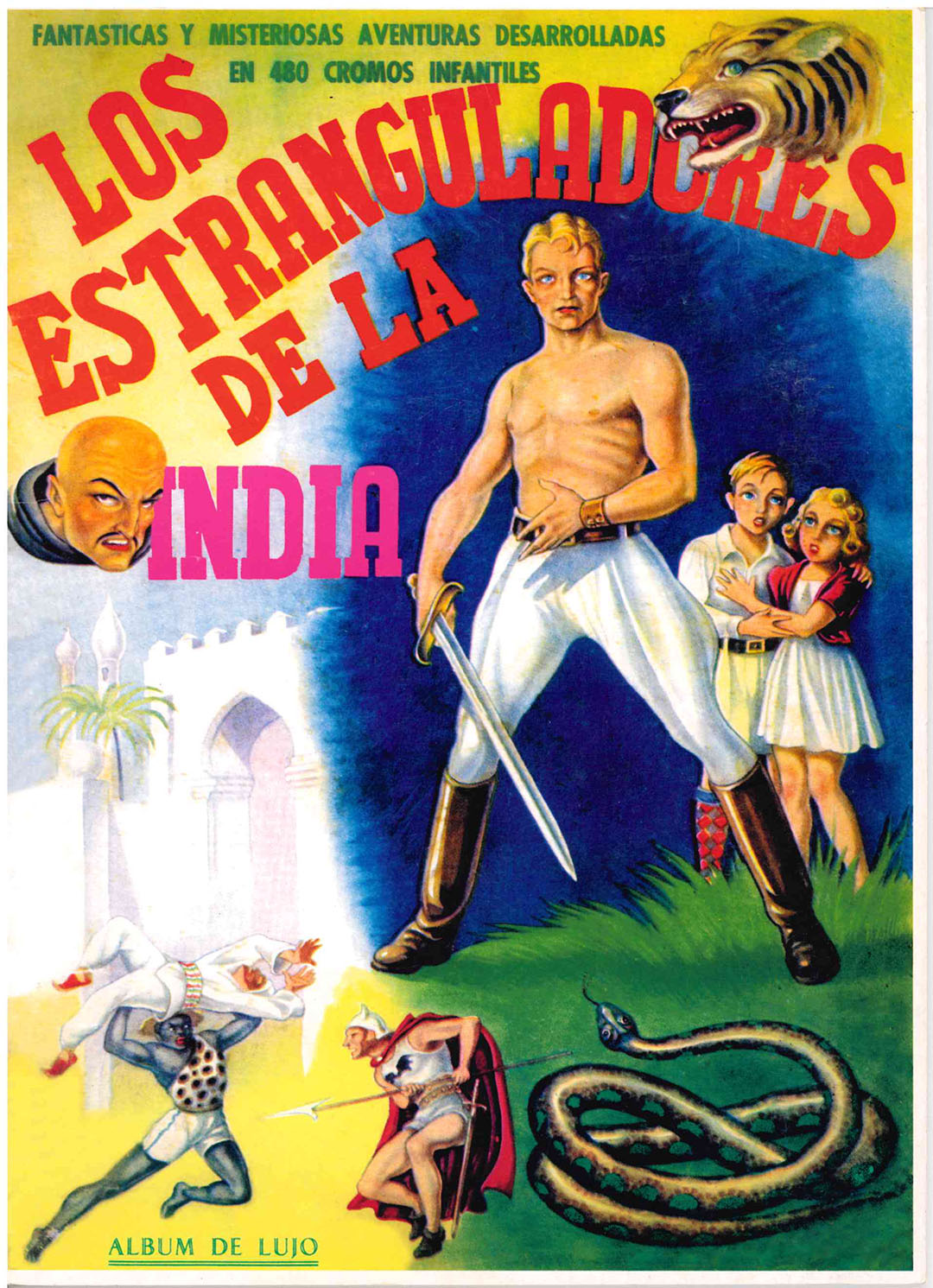 LOs Estranguladores de la India. Álbum de Lujo (34x24 cm) Facsimil. Cromos impresos