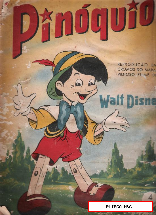 pinoquio (pinocho) agencia portuguesa de revistas. Año 1950?. Tiene solo 37 cromos