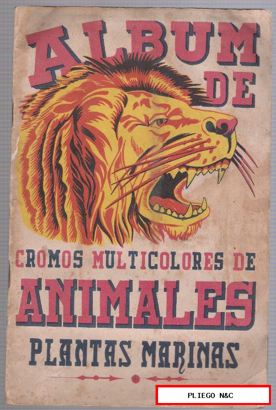 Álbum de Cromos Multicolores de Animales. Plantas marinas. 246 Cromos. Fher 1946