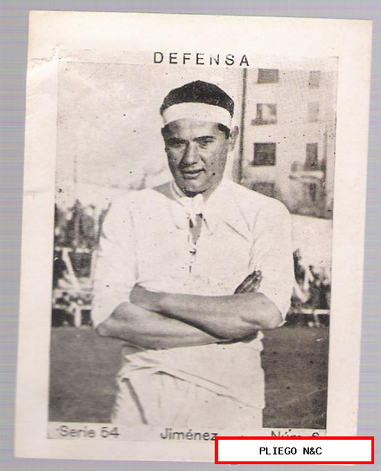 Álbum Cupón Peninsular. 1932. Futbol. Córdoba Serie 54. Nº 6. Jiménez