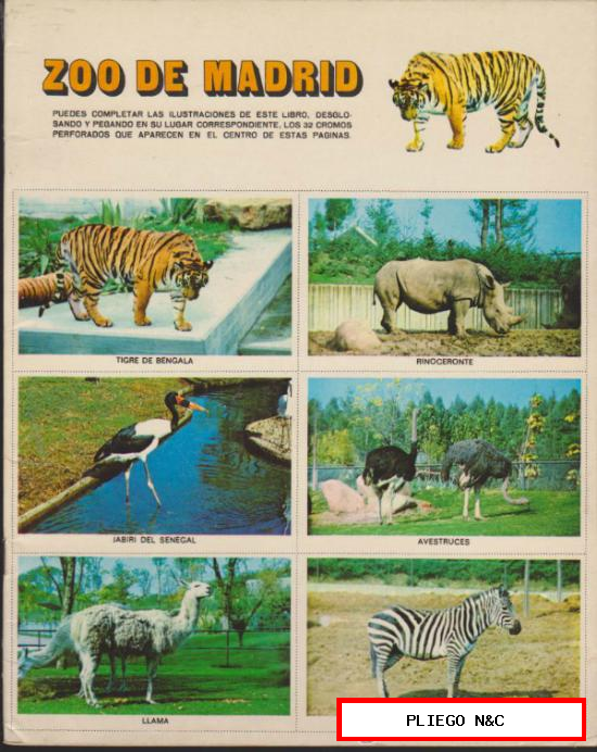 Zoo de Madrid. Completo 32 cromos. Susaeta 1973