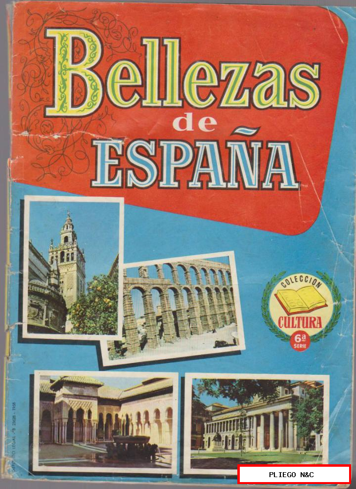 Bellezas de España. 1ª Edición 1959. Álbum con 228 cromos