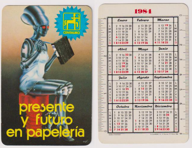 Calendario Fournier. Centauro 1984