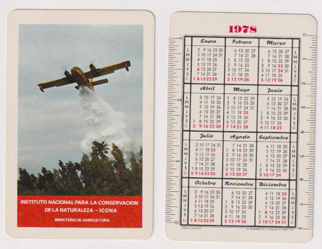 Calendario Fournier. Icona 1978