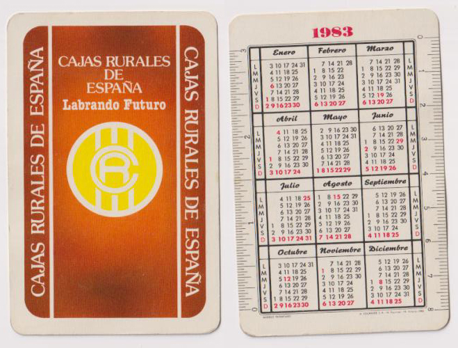 Calendario Fournier. Cajas Rurales de España 1983