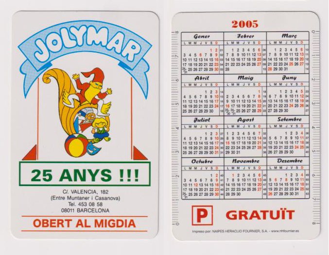 Calendario Fournier. Jolymar 2005