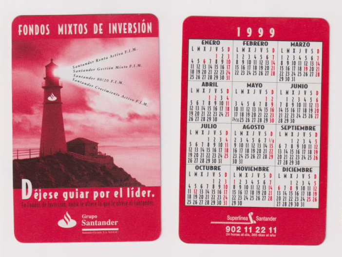 Calendario Grupo Santander 1999