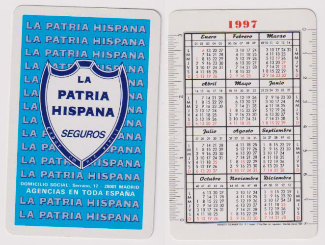 Calendario Fournier. La Patria Hispana 1997