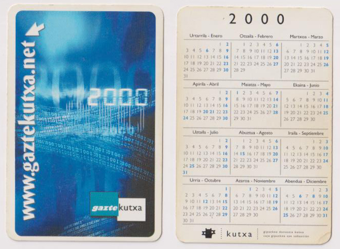Calendario Gaztekutxa 2000