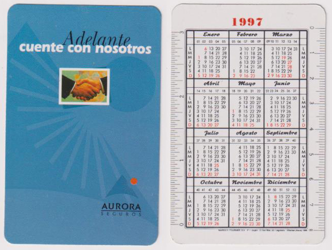 Calendario Fournier. Aurora 1997