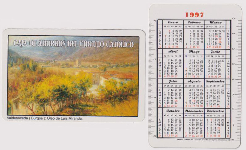 Calendario Fournier. Caja de Ahorros del Circulo Católico 1997