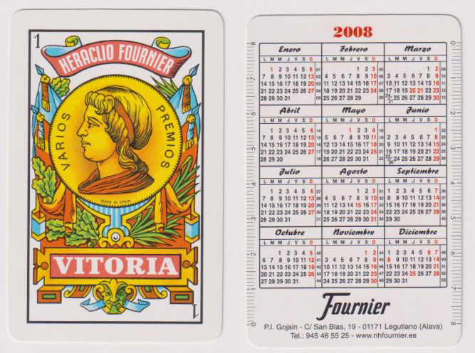 Calendario Fournier. As de Oros 2008