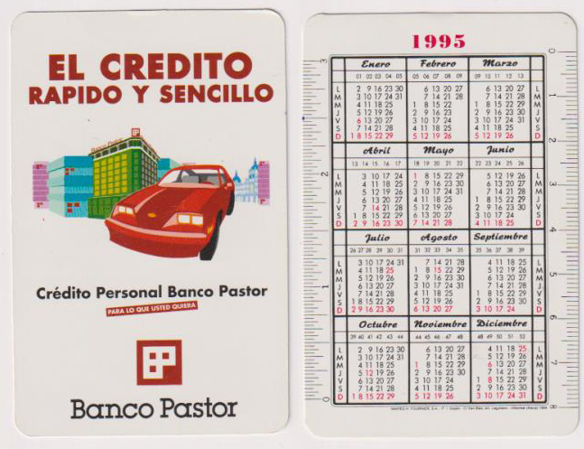 Calendario Fournier. Banco Pastor 1995
