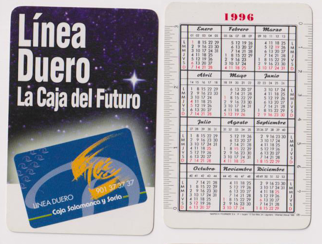 Calendario Fournier. Caja Salamanca y Soria 1996