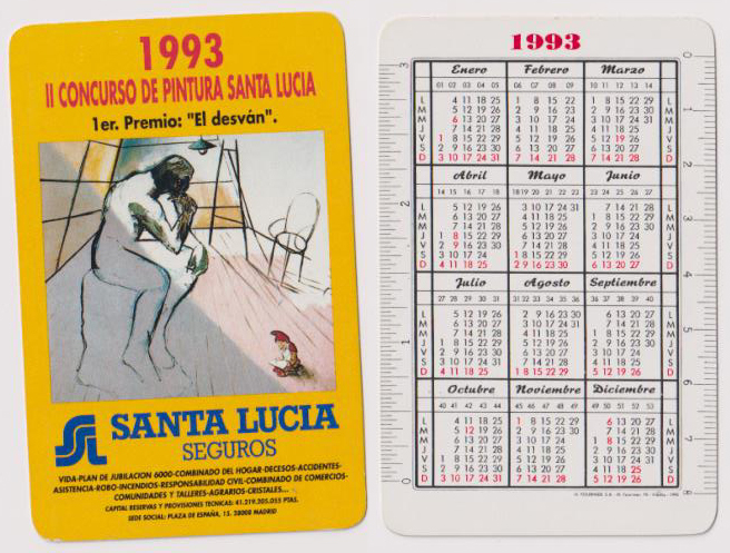 Calendario Fournier. Santa Lucia 1993