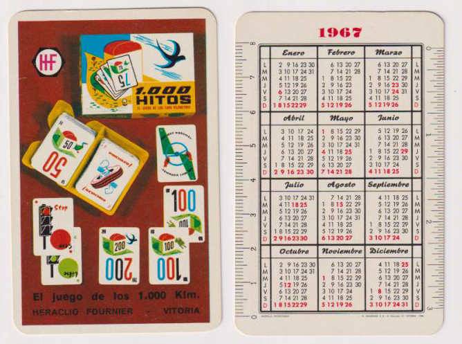 Calendario Fournier. 1.000 Hitos 1967