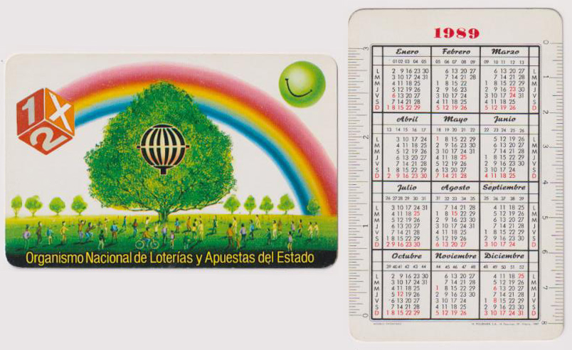 Calendario Fournier. Organismo Nacional de Loterías 1989