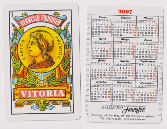 Calendario Fournier. As de oros 2007