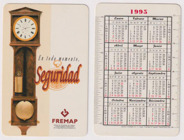 Calendario Fournier. Fremap 1995