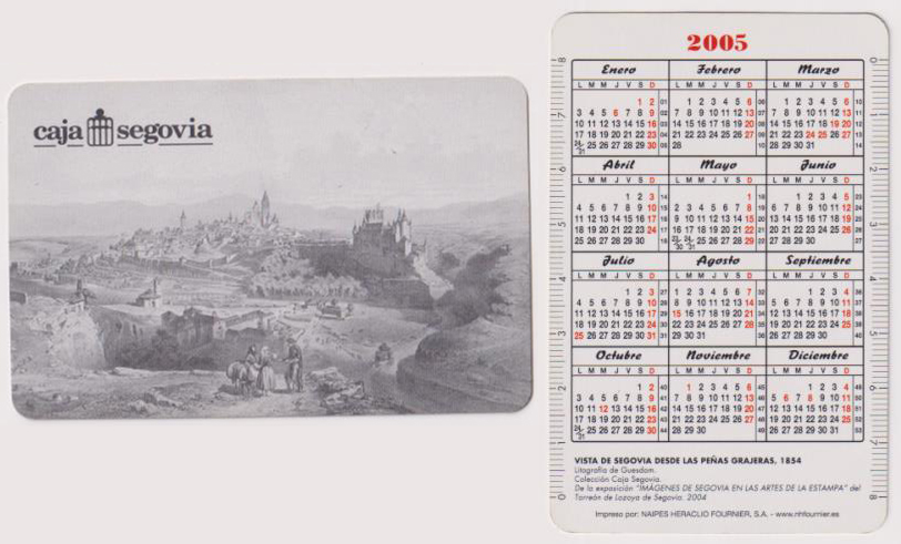 Calendario Fournier. Caja Segovia 2005
