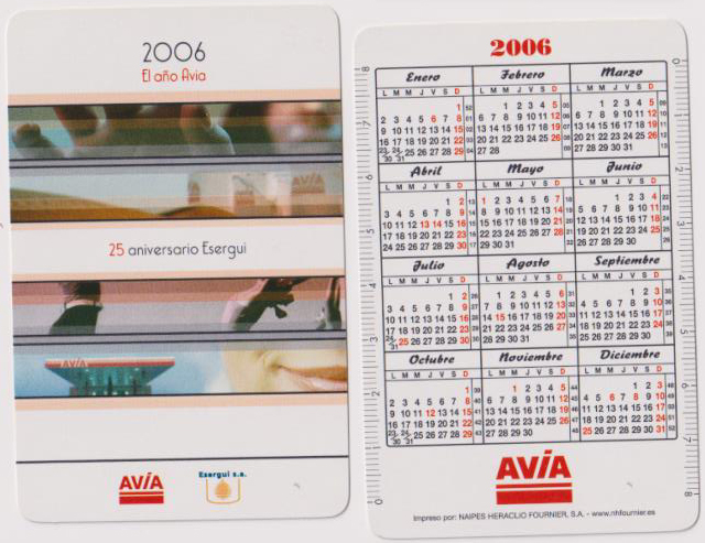 Calendario Fournier. Avia 2006