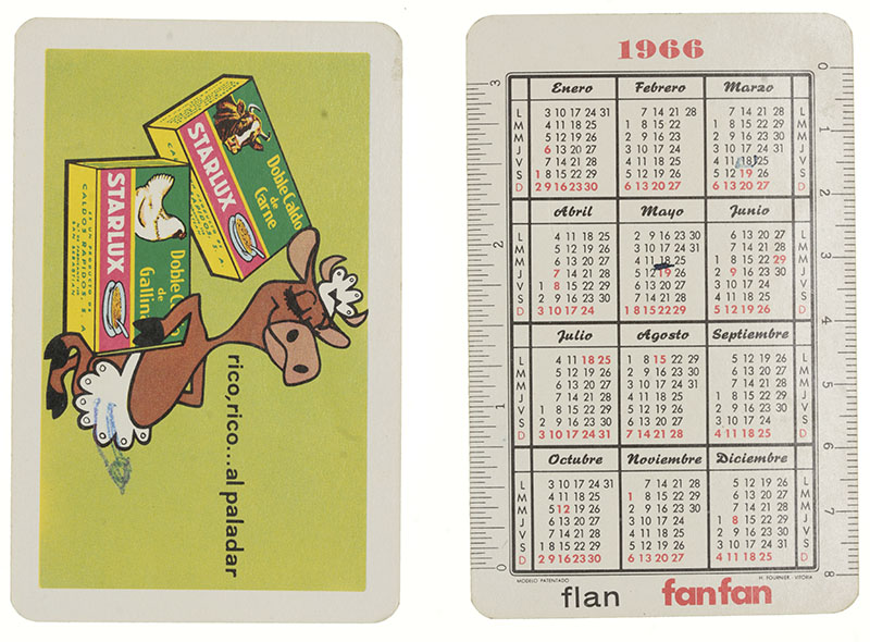 Calendario Fournier Starlux 1966