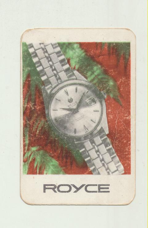 Royce. Calendario 1963. Sello de Relojería Zelta