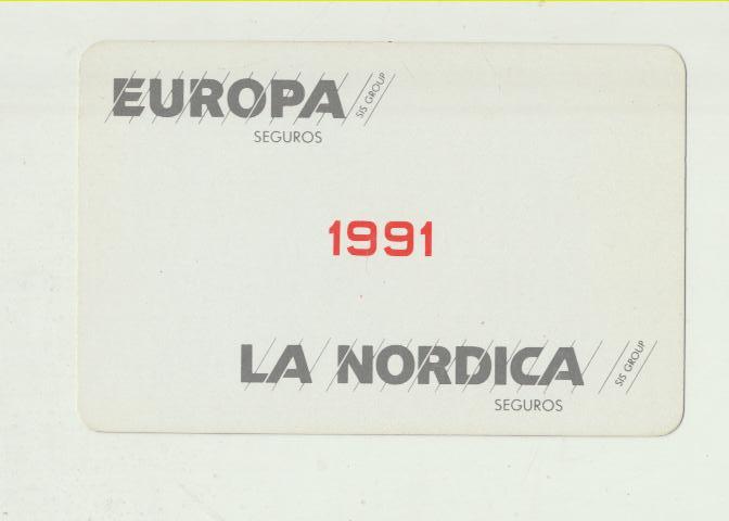 Seguros Europa-La Nórdica. Calendario paea 1991
